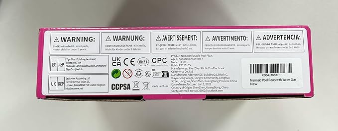 Mermaid Kids Pool Floats with Water Gun, Toddler Inflatable Pool Toys for Kids 3-8 Years Old, Summer Outdoor Water, Beach, Swimming Pool Toy Gifts for Girls and Kid