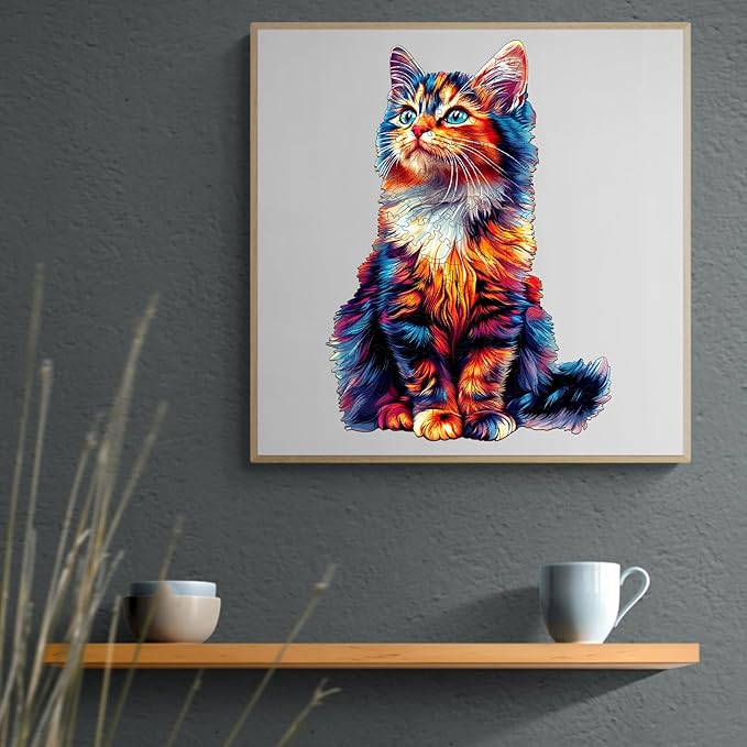 Wooden Puzzles for Adults, Wooden Jigsaw Puzzles for Adults Kids, Colorful Dragon-Li-1 Unique Shaped Wood Puzzles Adult, Creative Birthday Gifts for Friends Family Game (8.5 * 6in 80pcs)