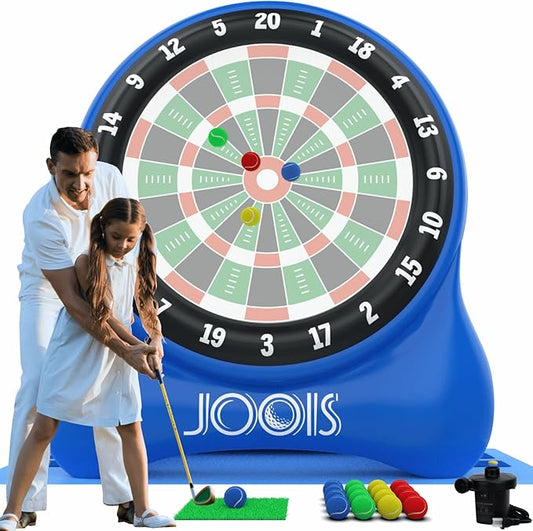 6.4ft Giant Inflatable Golf Dart Board with Air Pump & 20+ Games - Includes Game Manuals, Perfect Inflatable Games for Family Party, Giant Outdoor Yard Games, Backyard Golf Games, Carnival Games