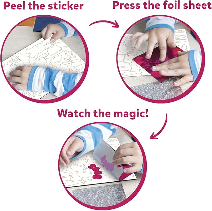 Skillmatics Foil Fun - Dress Up, No Mess Art for Kids, Craft Kits & Supplies, DIY Creative Activity, Travel Toys, Gifts for Girls & Boys Ages 4, 5, 6, 7, 8, 9, Travel Toys