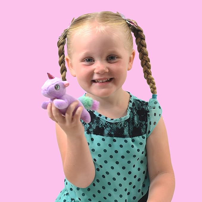 DreamsBe Unicorn Stuffed Animal with Mommy and 4 Baby Unicorns for Girls - Plush Mom Stuffie with Pocket for Babies in Her Tummy - Unicorn Gift for Girls Ages 3 4 5 6 7 8 9 Years