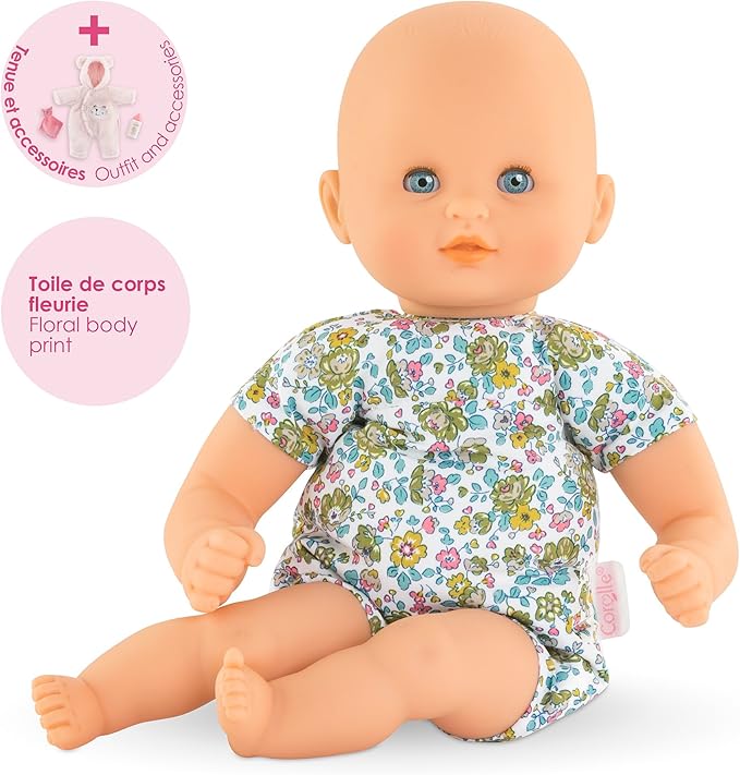 Corolle My First Baby Doll Cuddly Teddy Bear 12 Inch Soft Plush Toy for Toddlers and Kids Ages 18 Months and Up