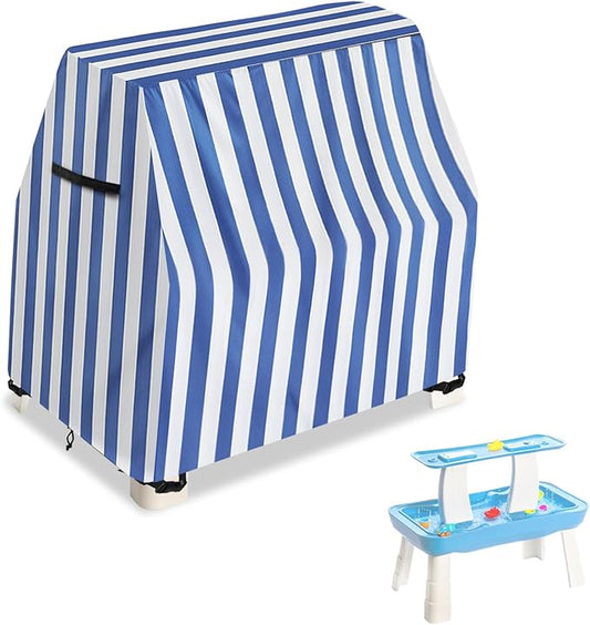 AIickwang Kids Water Table Cover,Outdoor Heavy Duty 600D Waterproof Anti-UV Toddler Water Play Tables Cover,Compatible with GoSports Splash Station Water Table,Blue