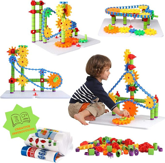 ZOZOPLAY STEM Learning Toy 170 PCS Engineering Creative Construction Building Blocks Kids Educational Toy Set for Boys and Girls Ages 3 4 5 6 7 8 9 Yr Old