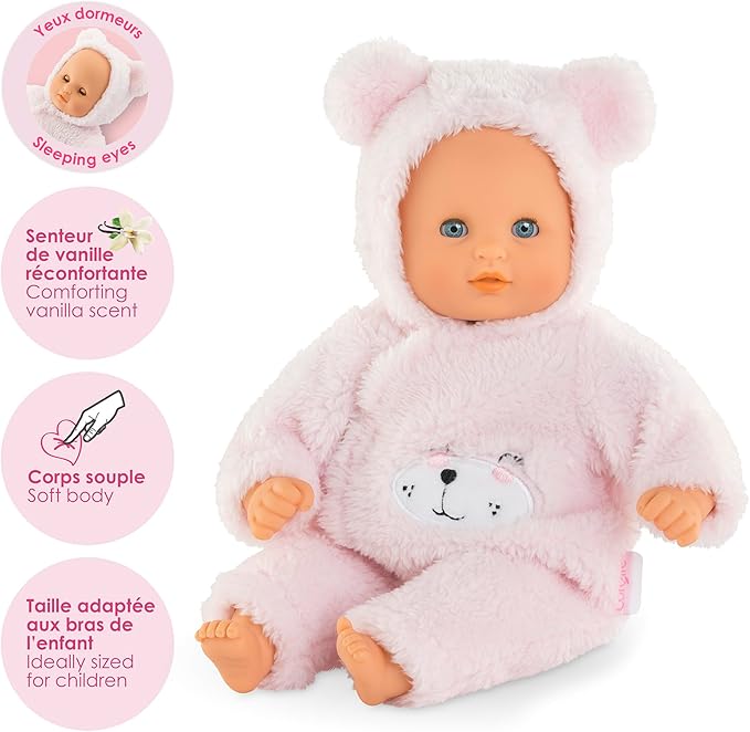 Corolle My First Baby Doll Cuddly Teddy Bear 12 Inch Soft Plush Toy for Toddlers and Kids Ages 18 Months and Up