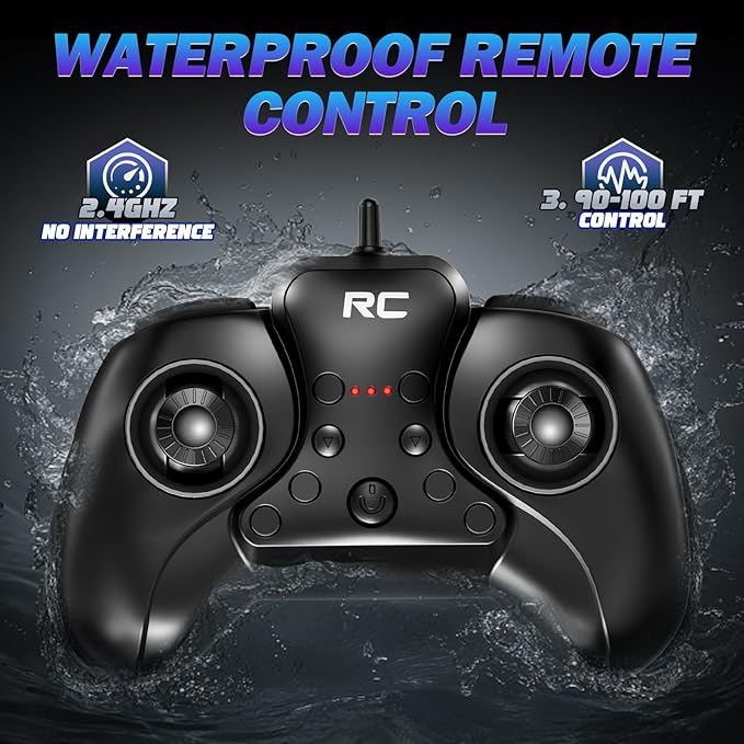 Summer Toys 1:16 RC Car with Water Gun - 2.4 GHZ Remote Control Car, 4WD All Terrain Amphibious Assault Cybertruck, Electric Vehicle Outdoor Pool Toys for Kids, Gifts for Boys Girls Age 5+ Years Old