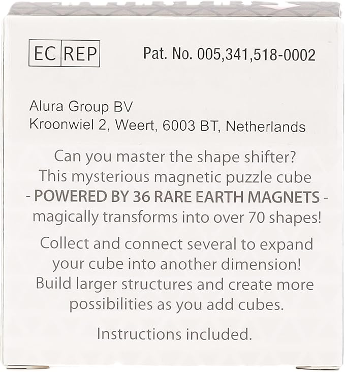 SHASHIBO Shape Shifting Box - STEM Magnetic Fidget Cube That Transforms Into Over 70 Shapes, Download Fun in Motion Toys Mobile App (Blue Planet)