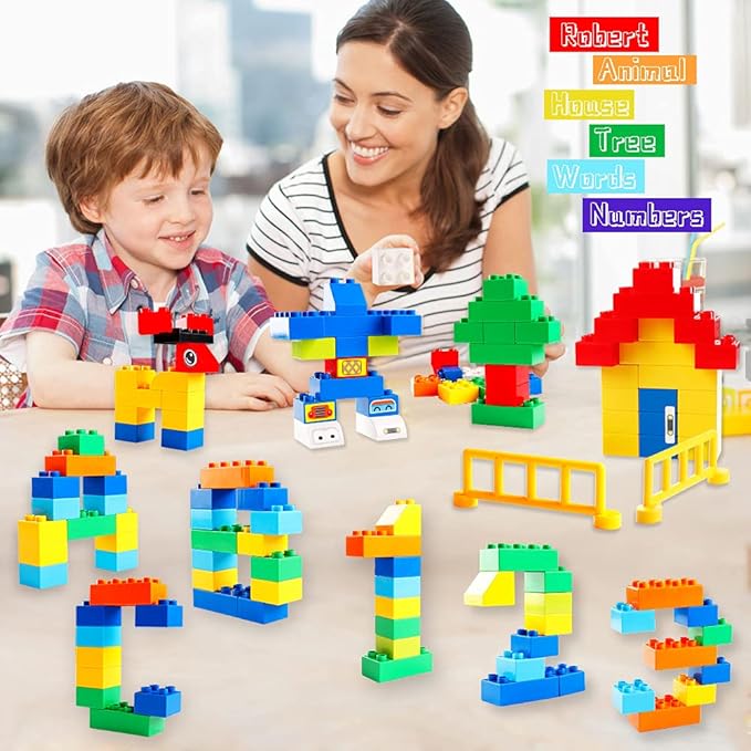 Building Blocks for Toddlers 2-5, 171 Pieces Blocks Car Set for Kids Classic Large Building Bricks Compatible with All Major Brands Educational Toys for All Ages