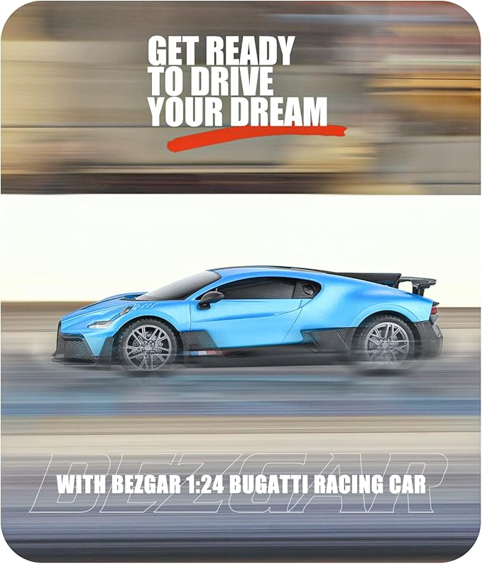 BEZGAR Bugatti Remote Control Car for Boys 8-12 - 1:24 Officially Licensed Bugatti Divo Racing Car Model Vehicle, Experience The Thrill of Bugatti with 2.4Ghz Bugatti Toy Car for Kids and Adults