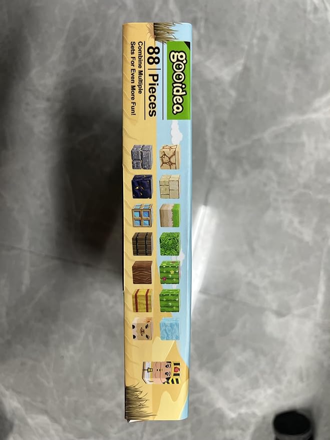 Large Magnetic Blocks Kids Toys, Sensory Learning Toys, Mine Magworld Building Craft, Desert Construction Set, 1“ Magnetic Building Cubes, Game Gift for 3+ Year Old Boys Girls