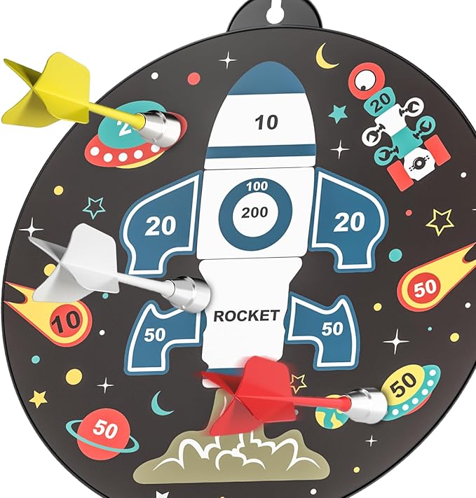 Bennol 14 PCS Double-Sided Magnetic Dart Board Toys for Kids Boys, Kids Dart Board Toys Gifts for 3 4 5 6 7 8 9 10 11 12 Year Old Boys Kids, Indoor & Sport Outdoor Party Play Game Toys Birthday Gifts