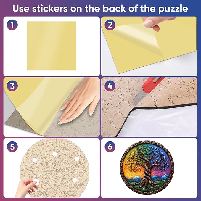 Tree of Life Puzzles for Adults,200 Pieces Wooden Jigsaw Puzzles for Adults and Kids,Extra Thick 5MM,Unique Irregular Shape Tree Puzzles,Family Game Birthday Gifts,11.2x11.2Inches