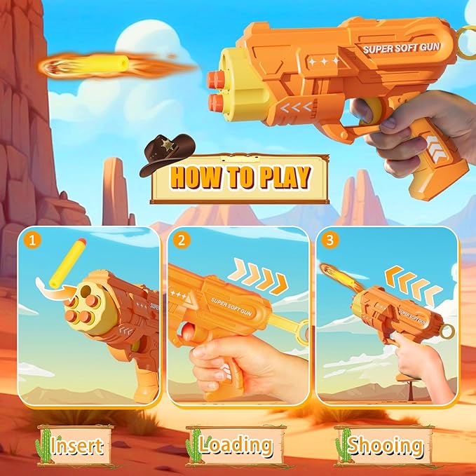 Shooting Game Toys for Ages 3 4 5 6 7 8 9 10+ Year Old Boy, Digital Shooting Target with 40 Soft Foam Dart and 2 Toy Guns Indoor Outdoor Sports Games Birthday Xmas Easter Gifts Toys for Kids 5-7 8-12