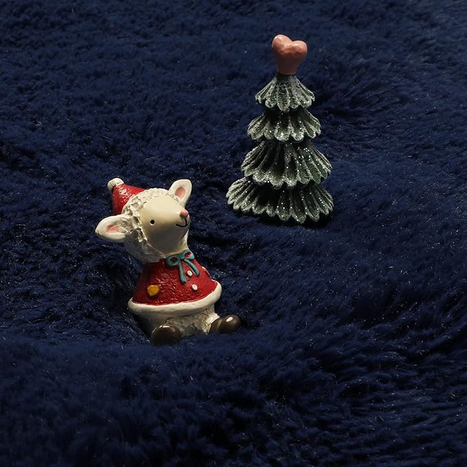 Dark Navy Round Rugs 5Ft for Teen Boys Bedroom, Washable Fluffy Shag Fuzzy Plush Circle Area Rug for Kids Room, Living Room Decor Aesthetic, Indigo Furry Cool Dark Blue Carpet for Dorm Baby Nursery