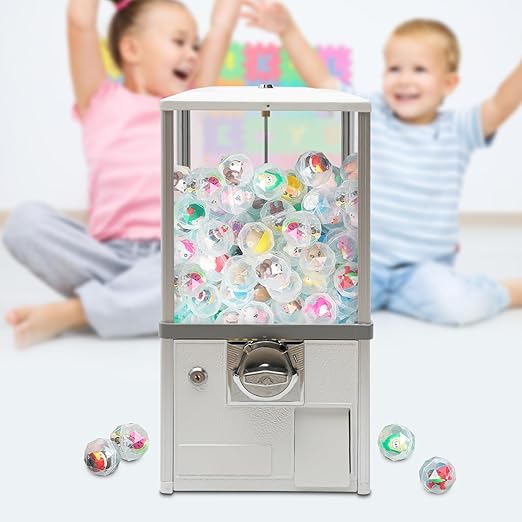 25 Cents Candy Vending Machine, Gumball Machine Commercial Toy Capsule Dispenser Prize Machine for 1.77-1.97in Gadgets, Vending Machine for Game Stores and Retail Stores, Blue