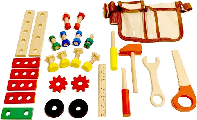 Builder Set - Pretend Fabric Play Builder Set Includes 39 Pieces for Boys Girls Kids- Mom's Choice Gold Award Winner