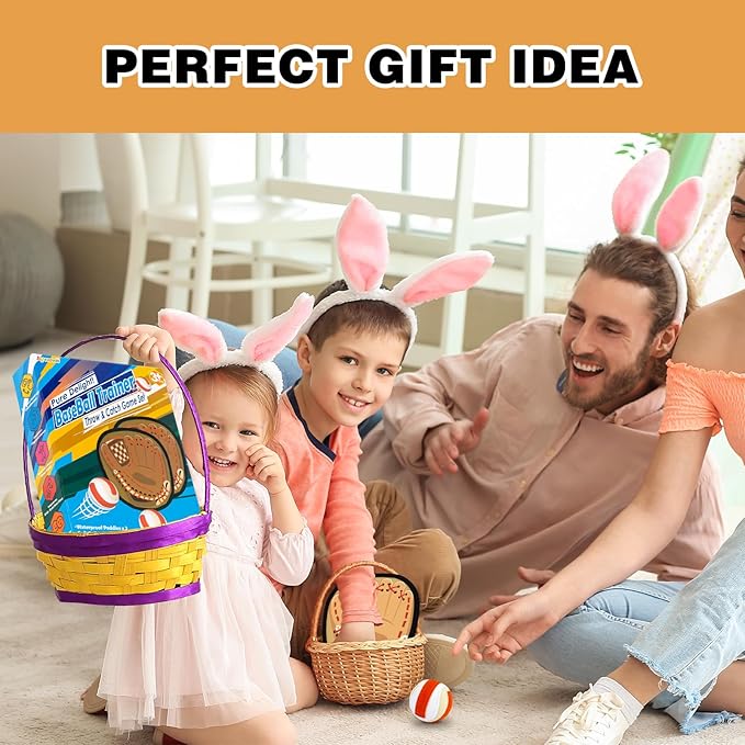 Aywewii Toss and Catch Ball Game Toddler Kids Beginner Baseball Training Glove Beach Pool Yard Outdoor Toys for 3 4 5 6 7 Year Old Boys Girls Toys Birthday Gifts Easter Basket Stuffers