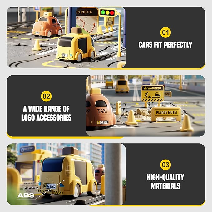 Large Puzzle Race Car Track Set for Toddlers Kids, Puzzle Tracks Car Play Set, Race Tracks Toys for Toddler Boys 3 4 5 6 Year Old Car Track Toys Birthday Gifts for Boys Age 3-5 4-6