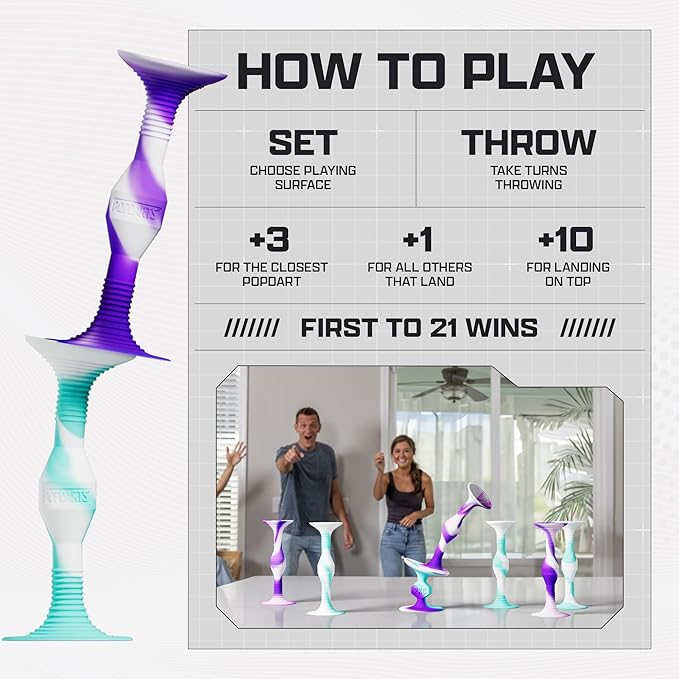 Popdarts PRO Pack Game Set (Retro) - Indoor, Outdoor Suction Cup Throwing Game - Competition with a POP