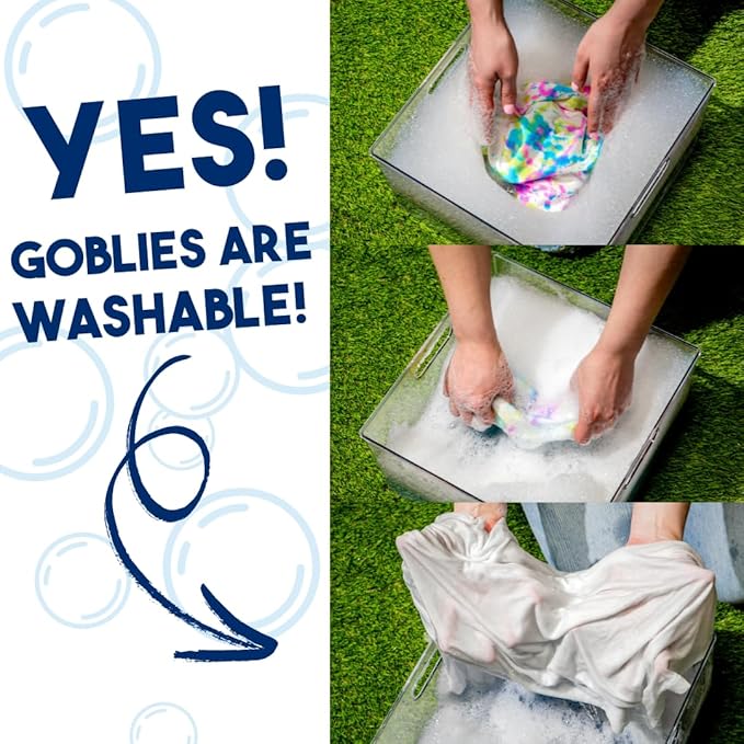 Goblies - Throwable Paintballs. Washable, Nontoxic, Plant-Based Toy for Outdoor Fun Games for Kids 6+. Pack of 3 (120 Count, Red/Orange/Yellow)