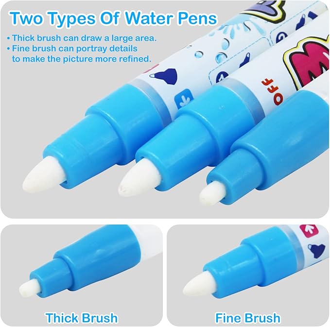 Jasonwell Aqua Water Doodle Mat 31x31 Inches Large Magic Drawing Doodling Mat Coloring Mat Educational Toys Christmas Birthday Gifts for Kids Toddler Boys Girls Age 2 3 4 5 6 7 8 Year Old (Alphabet)