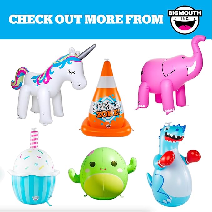 BigMouth Inc. Giant Inflatable Balloon Dog Sprinkler, Fun Summer Backyard Water Game & Splash Toy for Kids, 6 Feet Tall