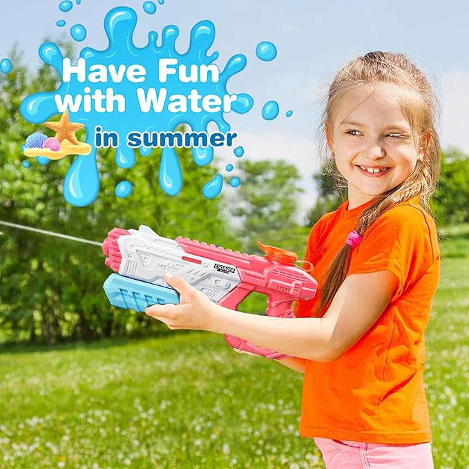 Quanquer Water Gun for Kids Adults- 8 Pack Squirt Water Guns with High Capacity Long Shooting Range - Water Super Blaster Pool Toys for Summer Swimming Beach Water Fighting for Ages 3-5 4-8 8-12