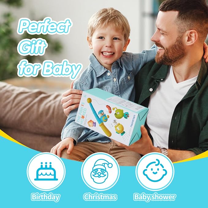 Bath Toys for Kids Ages 1-3 - Water Table Toys Set Magnetic Fishing Toy with Fishing Rod, Spinning Octopus & 2 Balls, Fishing net and Storage Bag, Fishing Games Water Pool Toys for Toddlers 1-3