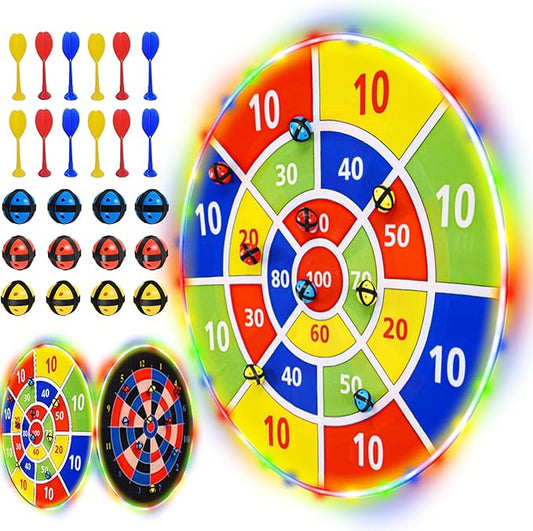 29" Kids Dart Board Game – Indoor & Outdoor Play, Party Carnival Game with 12 Sticky Balls & Darts, Easter Basket Stuffers, Fun Gift for Boys & Girls Ages 4-12