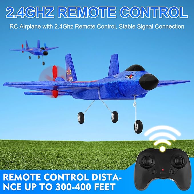 F22 RC Plane, Remote Control Airplane, 2.4Ghz Ultra Long Endurance Raptor RC Fighter Jet Toy Airplanes for Kids Beginners Boys Girls