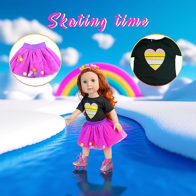 18 inch Doll Clothes Accessories, ARTST 18PCS Doll Clothes Outfit Dress for 18 inch, Xmas Gift for Girls(10 Set)