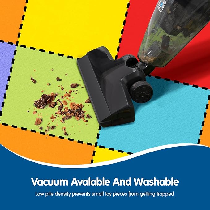 Booooom Jackson Classroom Rug Elementary,Colorful Classroom Carpet Preschool Seating Rug for School, Classroom Area Rug with Non-Slip Backing (5.2 x7.5 ft, P001-RainbowTiles-Plus)