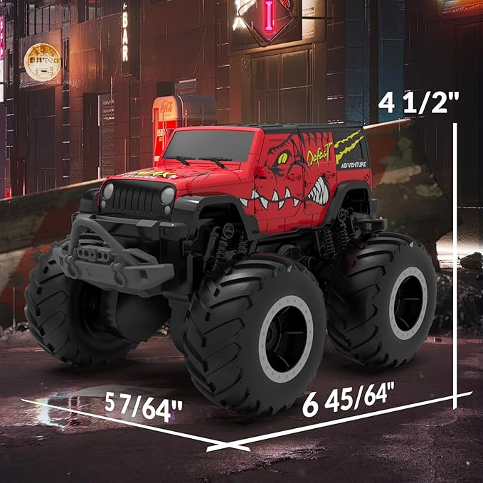 STEMTRON Amphibious Remote Control Car 2.4GHz 1:20 All Terrain Off-Road RC Car Remote Control Boat Gifts for Kids Boys Red