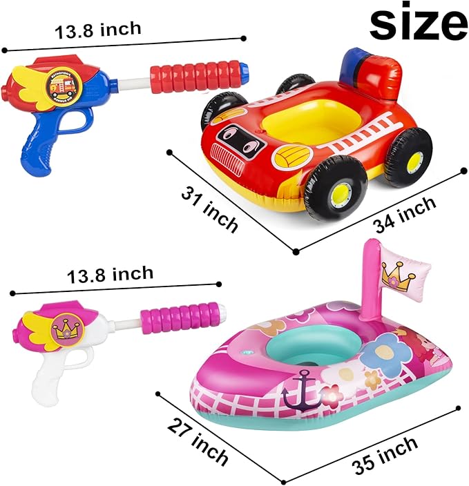 10Leccion Kids Pool Floats for Toddlers Ages 3-8, Fun Summer Water Toys