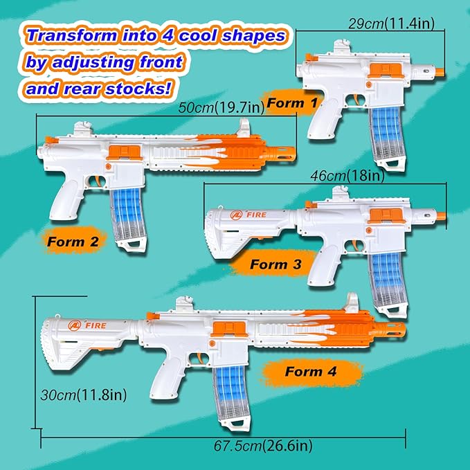 AR 15 Electric Foam Blaster with Scope, 40 Darts, 2 Magazines, 20 Shells | Automatic Ejecting Toy Gun for Boys, Teens & Adults | Outdoor & Indoor Battle Game Gift (Birthday, Christmas, Party)