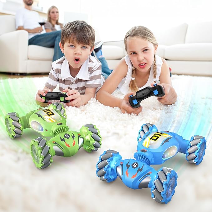 Remote Control Car,Gesture Sensing Rc Stunt Car for Boys,2.4GHz 4WD Toy Cars with Lights Music Spray Birthday Gifts for Teen & Girls,360°Rotate Transform Drift Rc Cars for Boys Age 5 6 7 8 9 10
