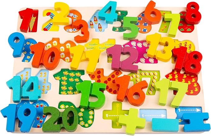 Wooden Puzzles for Toddlers, Voamuw Alphabet Number Shape Learning Puzzle for Kids Ages 3 4 5, Montessori Toys Preschool Education Chunky Jigsaw for Boys and Girls