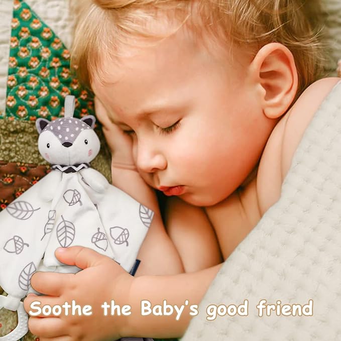 Baby Shower Gifts, Baby Boy Gifts Basket Includes Newborn Blanket Baby Lovey Security Blanket Wooden Rattle Toy, Funny Baby Bibs Socks & Greeting Card - Baby Gift Set Newborn Shower Basket