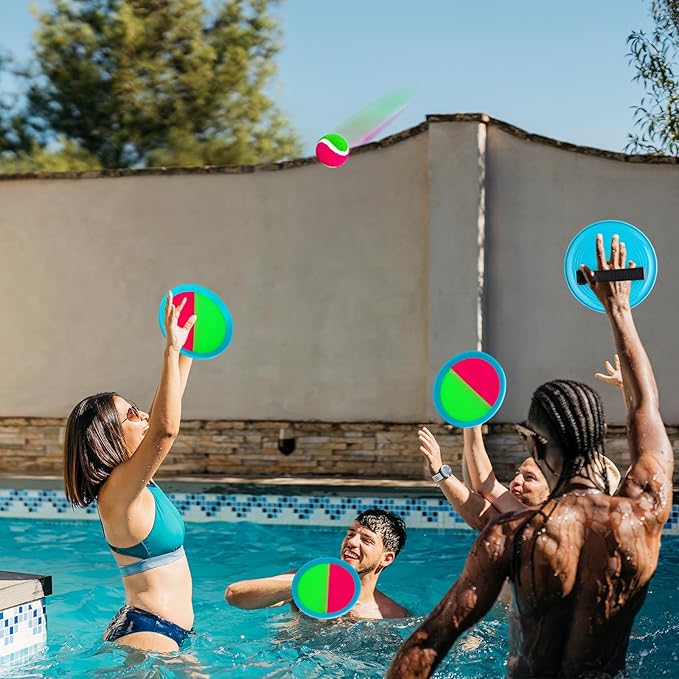 Kids Toys Toss and Catch Game Set Beach Pool Outdoor Toys for Kids Ages 4-8, Outside Yard Games for 3 4 5 6 7 8 Year Old Boys Girls Adults Family