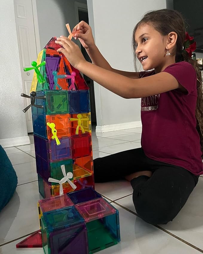 MAGMEN Magnetic Classic and Upgraded Strength Multipurpose Travel Toys for Toddler, Stretchy, Fun, Creative and Educational Fidget Toys for Kids and Adults Ages 3 and Up - Pack of 40 Mixed Set