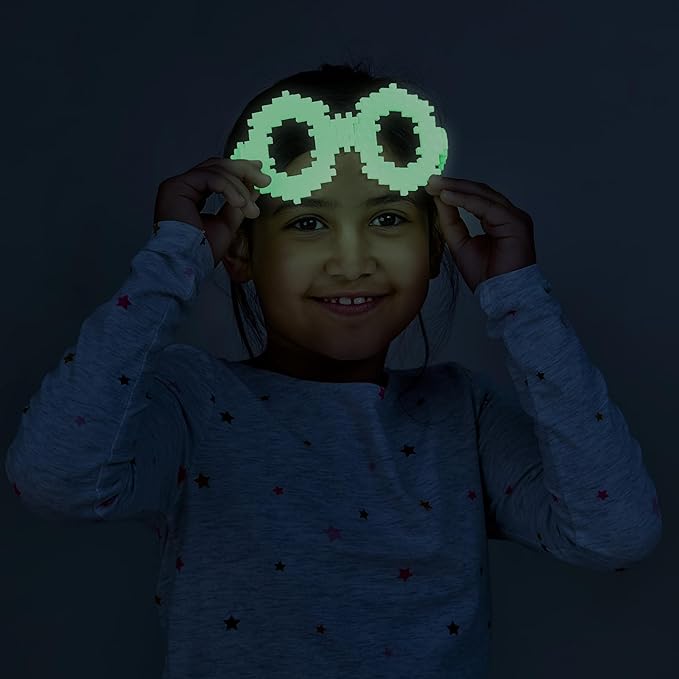 Plus-Plus - Glow Colour Mix - 240 Pieces - Creative Play, Building Blocks, Building, Developing Toys for Kids, STEM, STEAM, Produced in Denmark