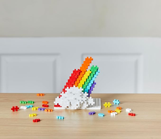 Plus-Plus 3977 Ingenious Construction Toy, Rainbow, Creative Building Blocks, Building Blocks Set for Children, 300 Pieces