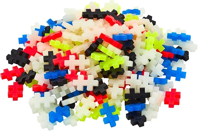 Plus-Plus - Glow Colour Mix - 240 Pieces - Creative Play, Building Blocks, Building, Developing Toys for Kids, STEM, STEAM, Produced in Denmark