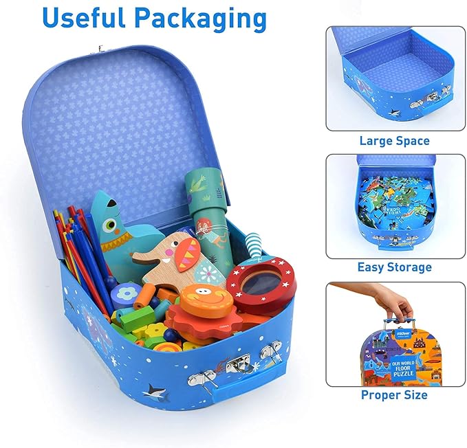 Mideer Floor Puzzle for Kids 4-8, 100 Piece World Map Jigsaw Puzzle with Continents, Geography Educational Toys for Boys and Girls, Globe Atlas Puzzle Maps Preschool Learning Game for Kids Ages 4-6