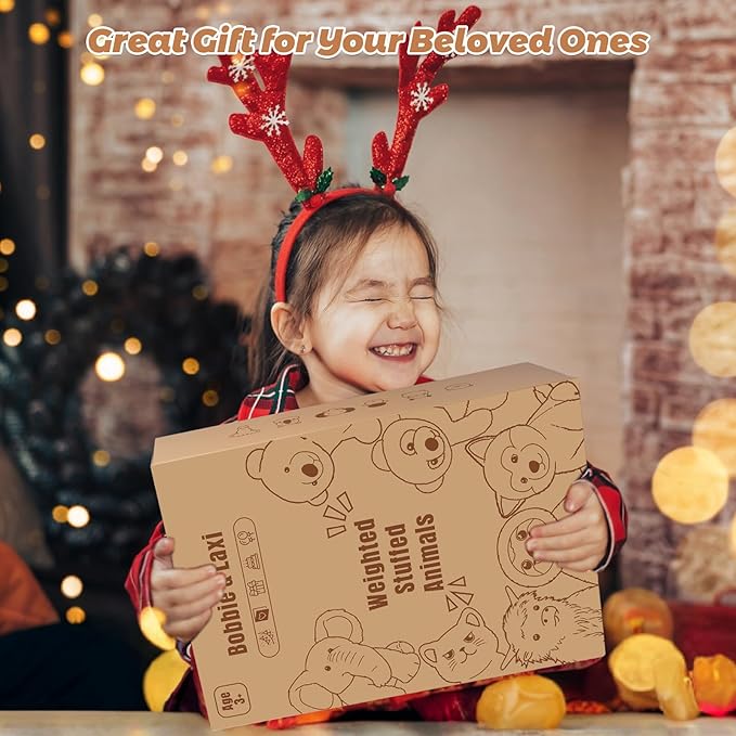 Bobbie & Laxi 25" & 4.5 lbs Capybara Weighted Stuffed Animals with Orange, Cuddly & Soft Kids' Plush Toy Pillows for Companion with Removable Ceramsite Bag, Gifts for Adults, Kids, Boys and Girls