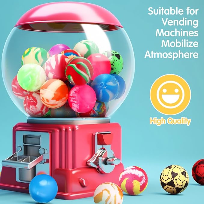200 Pieces Bouncy Balls in Bulk 25 Mm/ 1 Inch Rubber High Bouncing Balls for Kids Colorful Bouncy Ornament for Kids Party Favors Prizes Gift Vending Machines Outdoor Activities
