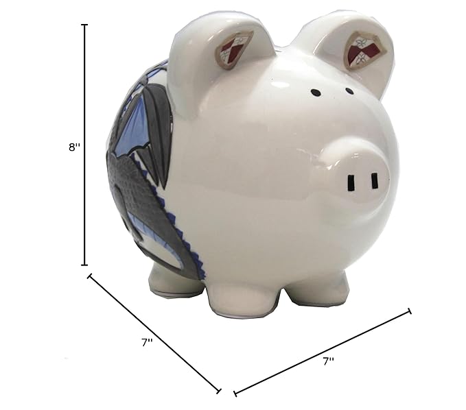 Child to Cherish Ceramic Piggy Bank for Boys (Mythical Dragon)