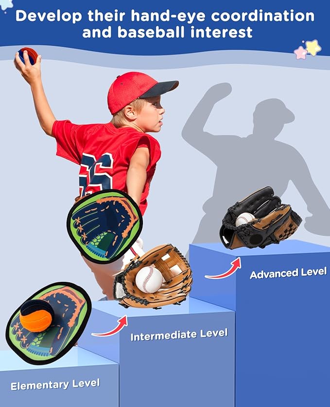 Aywewii Toss and Catch Ball Game Outdoor Beach Pool Toys for 3 4 5 6 7 8 Year Old Toddlers Boys Girls Kids Toys Birthday Gift Baseball Training Outside Lawn Camping Yard Games