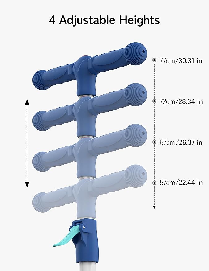 Besrey Kick Scooter for Kids Ages 3-10, 3-Wheel Folding Scooter with Adjustable Height, LED Light Wheels, Extra Wide Deck for Outdoor Activities