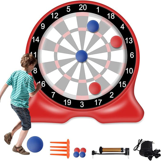 Giant Inflatable Dart Board, 6.5FT Outdoor Games for Adults & Family, Fun Backyard & Yard Game, Large Carnival Game, Giant Soccer Kick Golf Dartboard